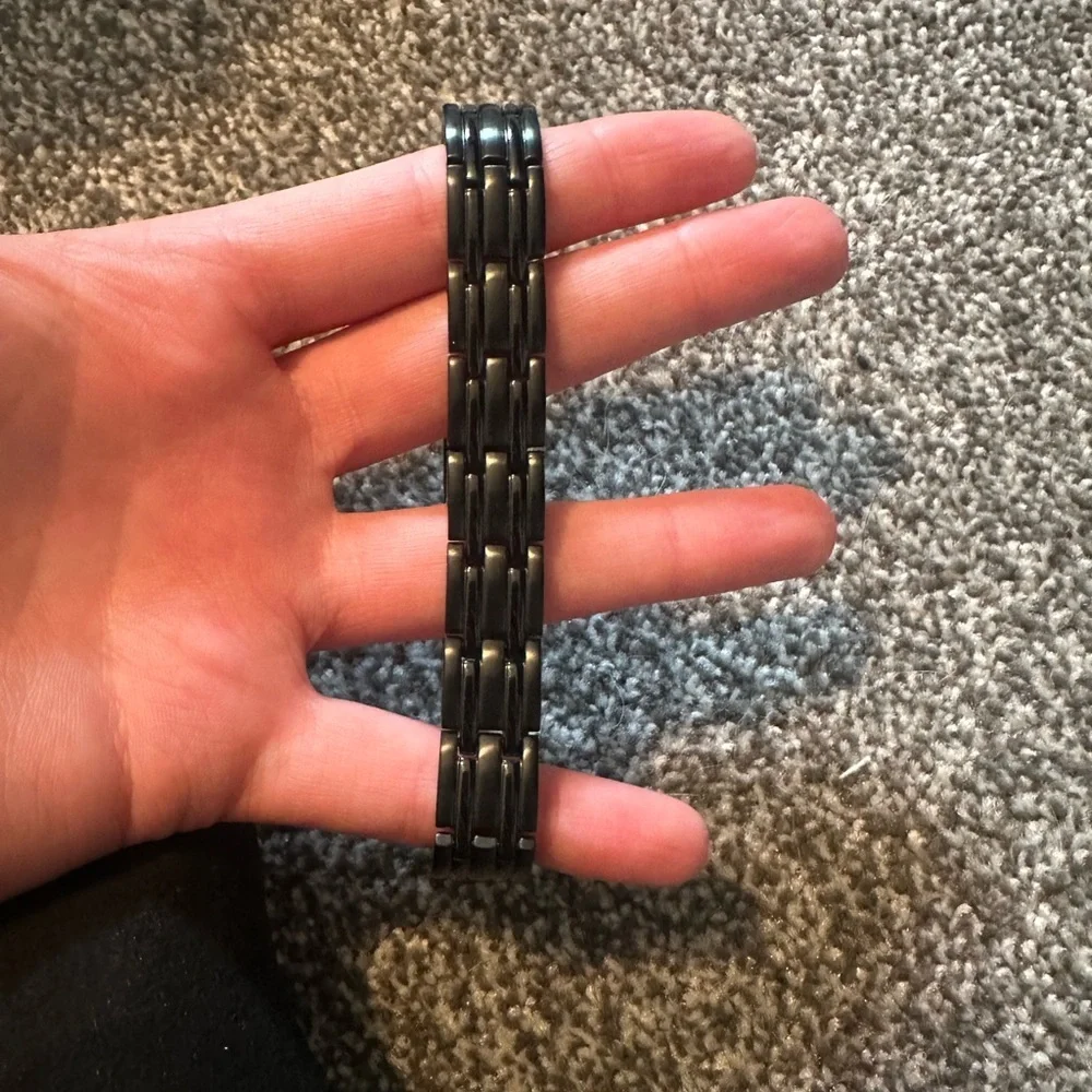 Men's Citizens Solid Black Stainless Steel Bracelet